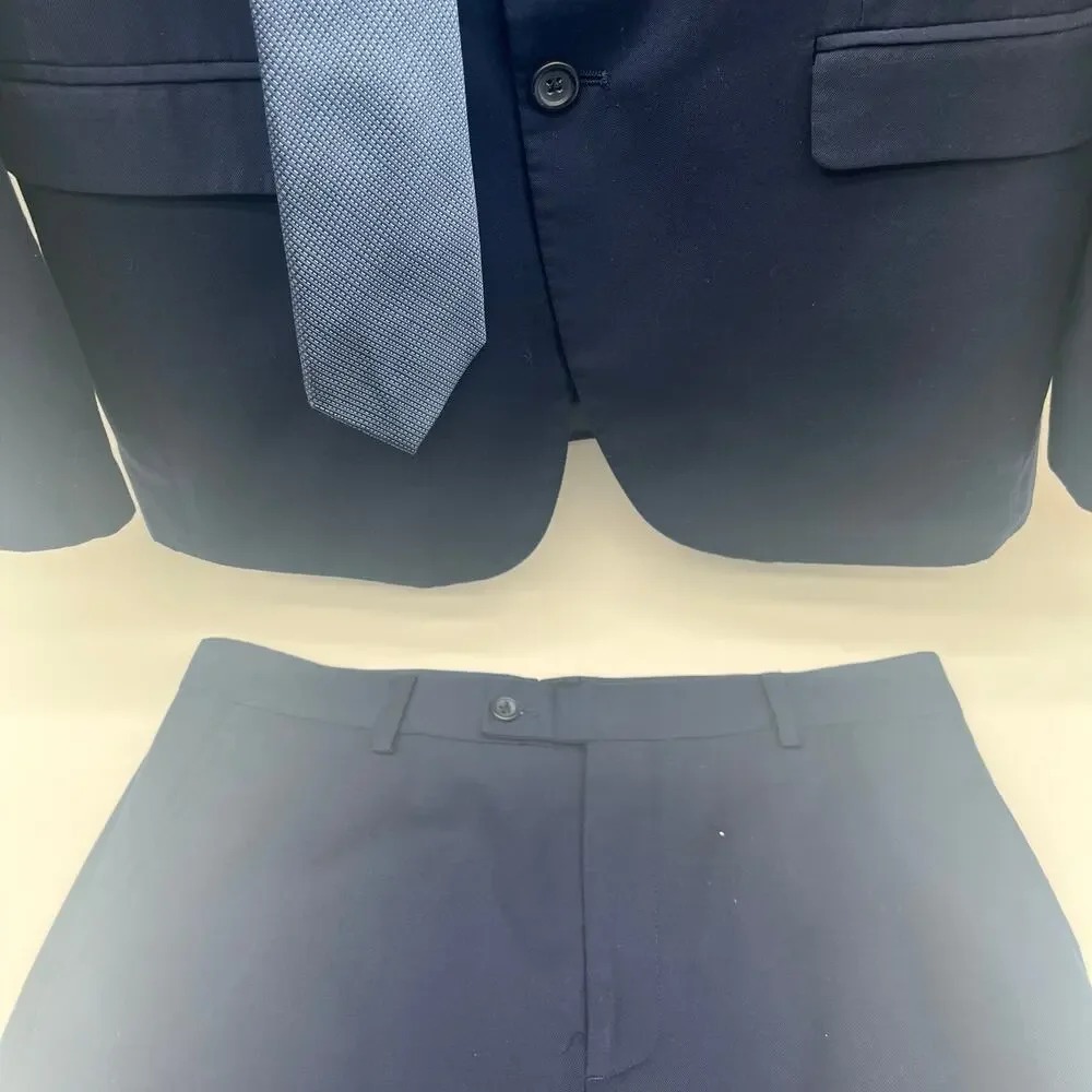 Suit 2 Piece Jacket and Pants, Navy, Slim Fit
